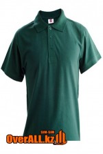 Темно-зеленая футболка поло