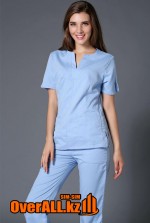 Голубой женский медицинский костюм