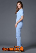 Голубой женский медицинский костюм