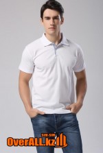 Белая мужская футболка поло