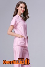 Розовый женский медицинский костюм