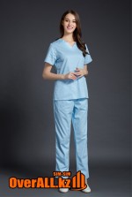 Светло-голубой женский медицинский костюм