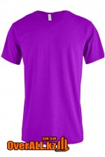 Фиолетовая футболка с V-образным вырезом
