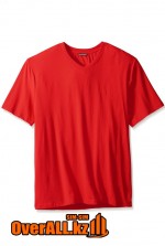 Красная футболка с V-образным вырезом