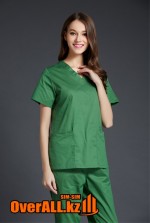 Женский зеленый медицинский костюм
